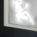  Зеркало "девушка с бабочкой" с LED подсветкой в алюминиевой рамке